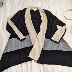 August Silk color block cardigan sweater size Medium